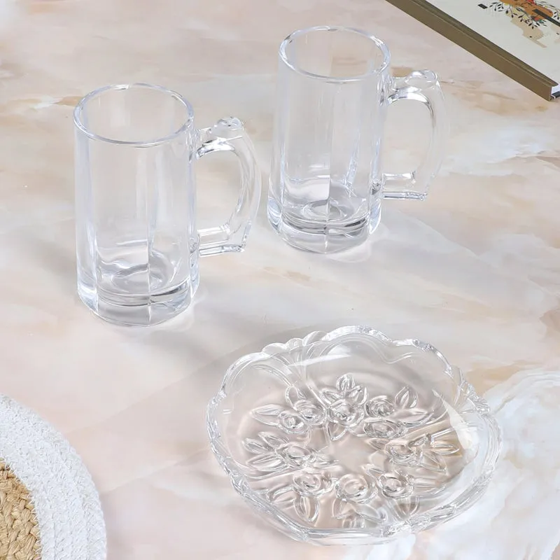 Chora (400 ML) Beer Glass & Snack Plate Combo - Three Piece Set media 4