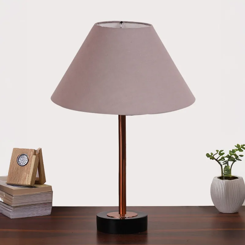 Cotin II Rodin Wooden Table Lamp - Grey,Copper,Black media 3