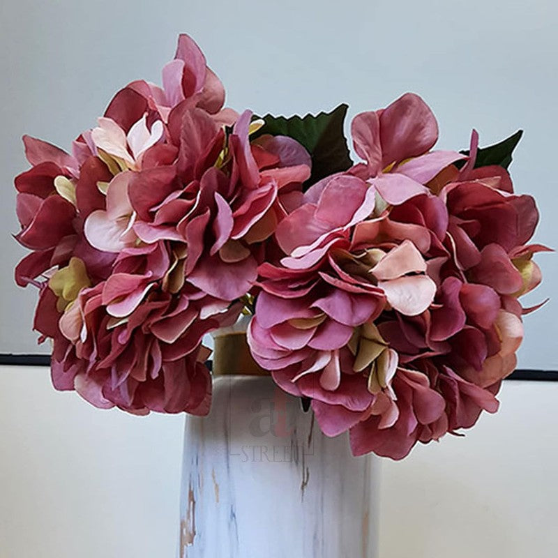 Hydrangia Silk Artificial Flower - Pink media 6