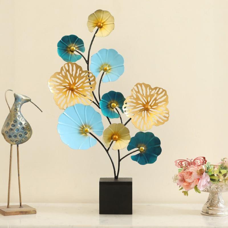 Delphia Floral Metal Table Accent