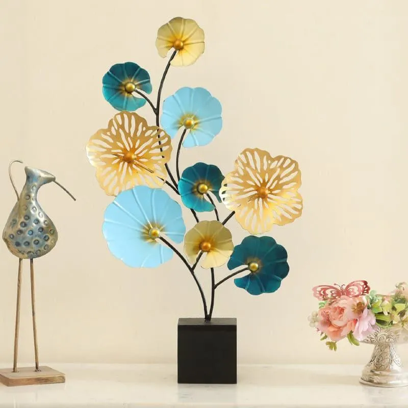 Delphia Floral Metal Table Accent media 1