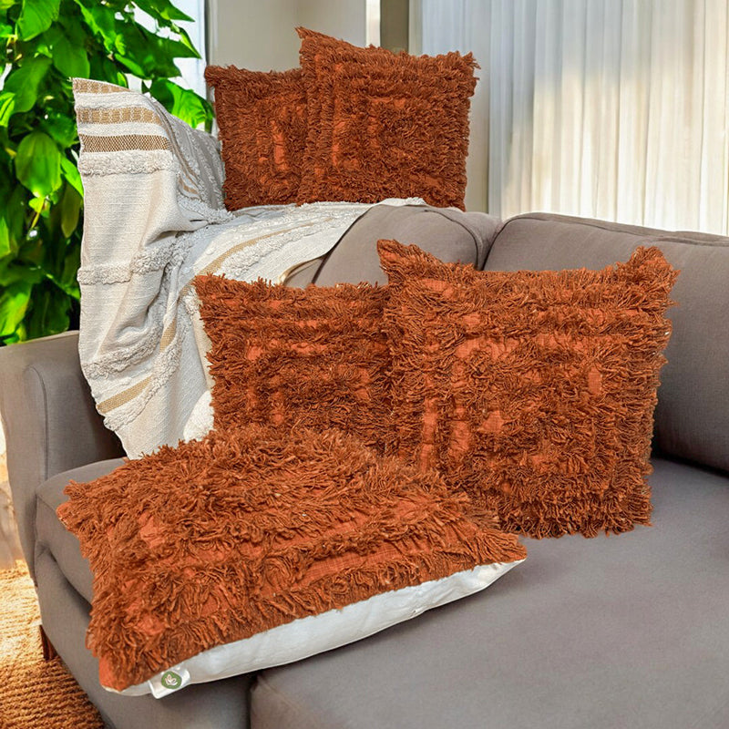 Monowave Tufted Cushion Cover Set - Set Of Five