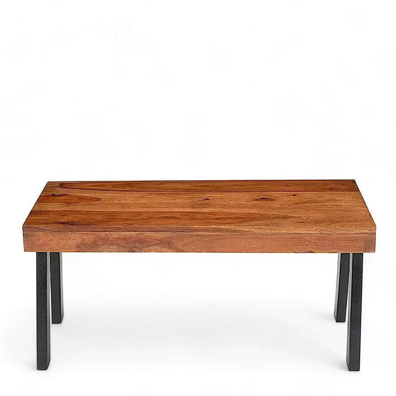 Xexon Sheesham Wooden Center Table - Light Brown media 5