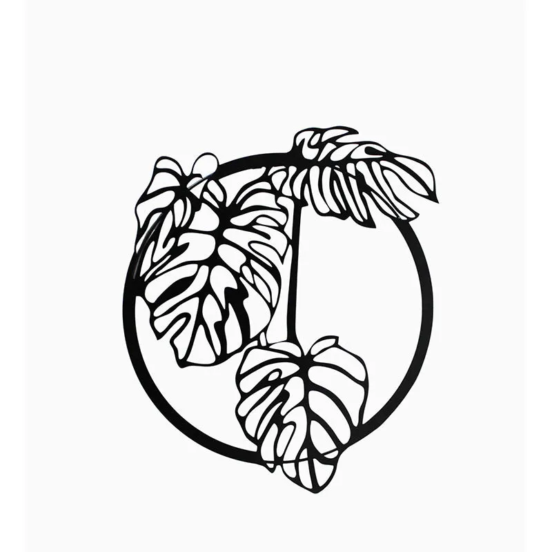Bunch Of Leaves Black Iron Wall Accent media 3