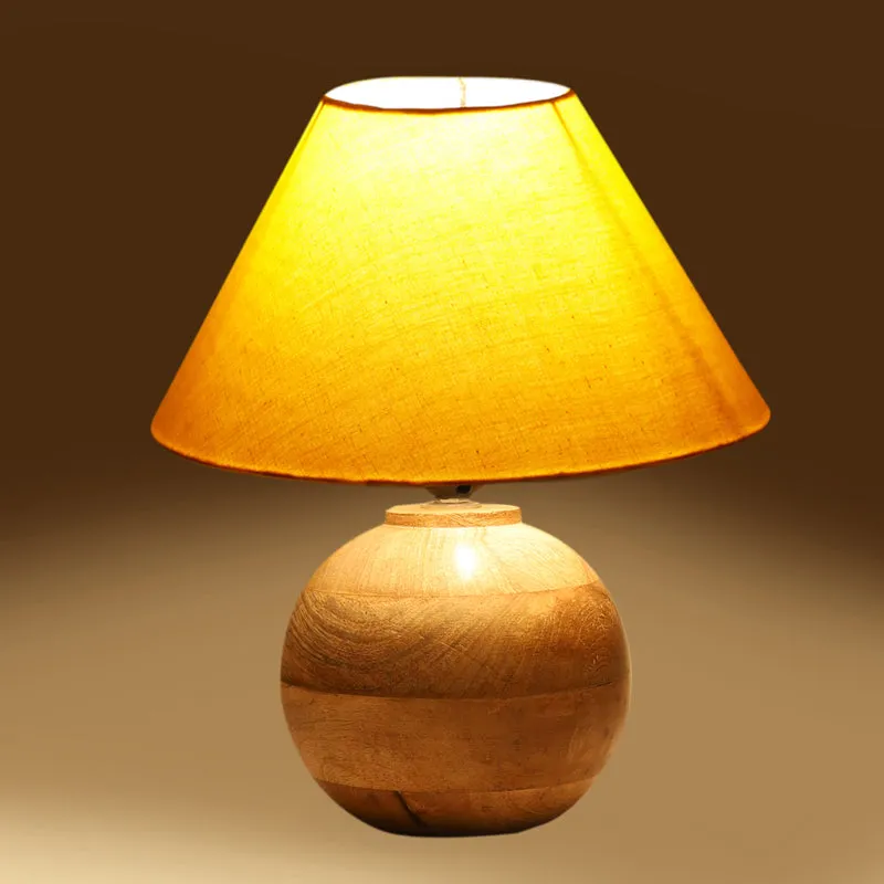 Cotin II Orb Cotton Table Lamp - Yellow,Brown media 5