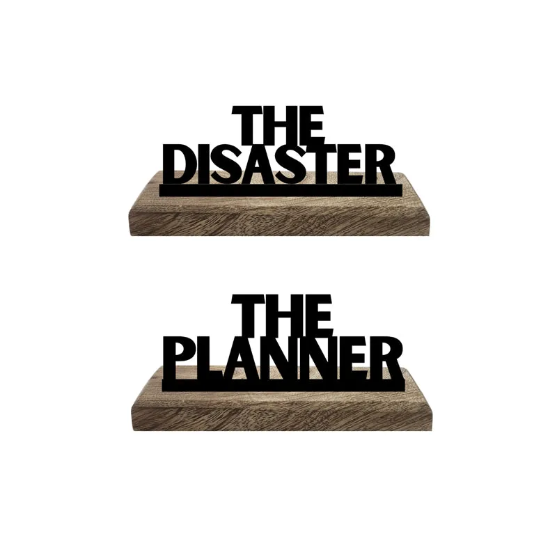 Disaster Planner Typography Showpiece - Set Of Two media 4