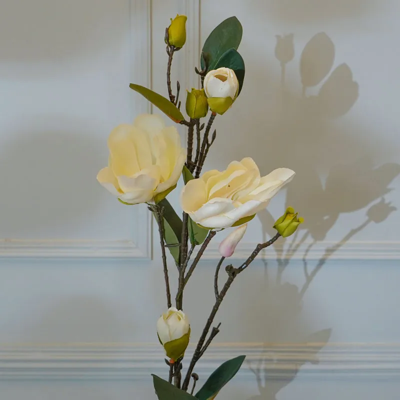 Faux Mangolia Flower Stick (White) - 38 CM media 3