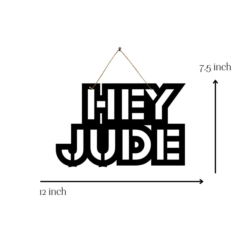 Hey Jude Mild Steel Wall Accent media 5