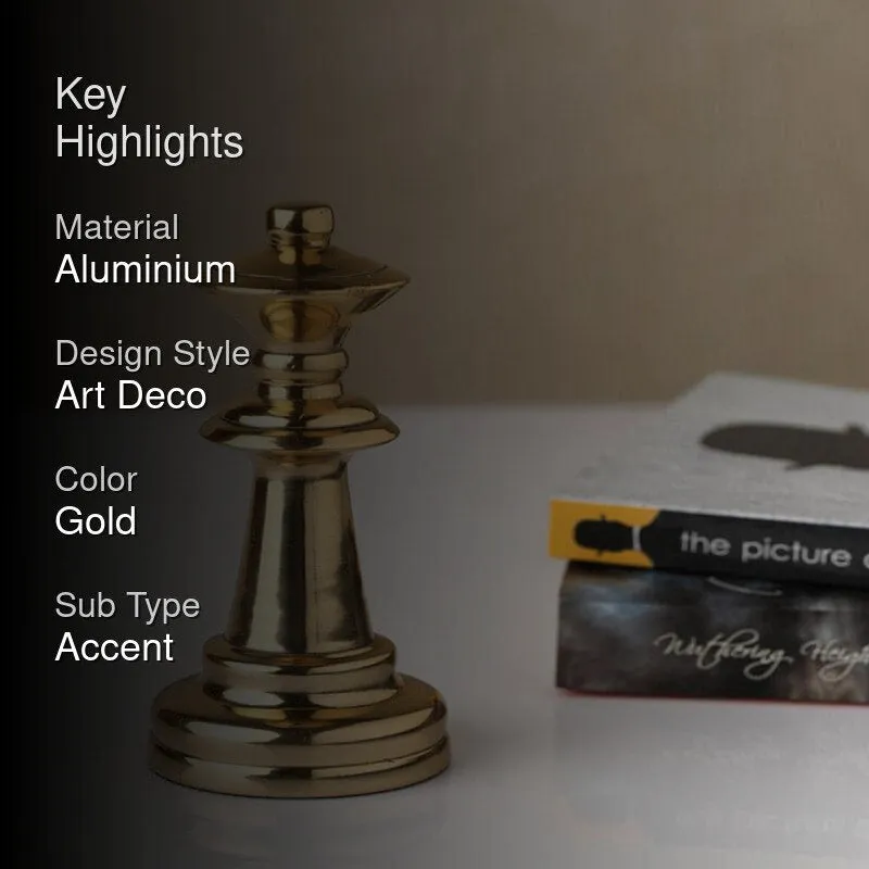 Chess Charm Queen Showpiece - Gold media 2