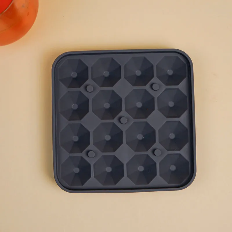 Diamond Silicone 16-Cube Ice Mould - Grey media 3