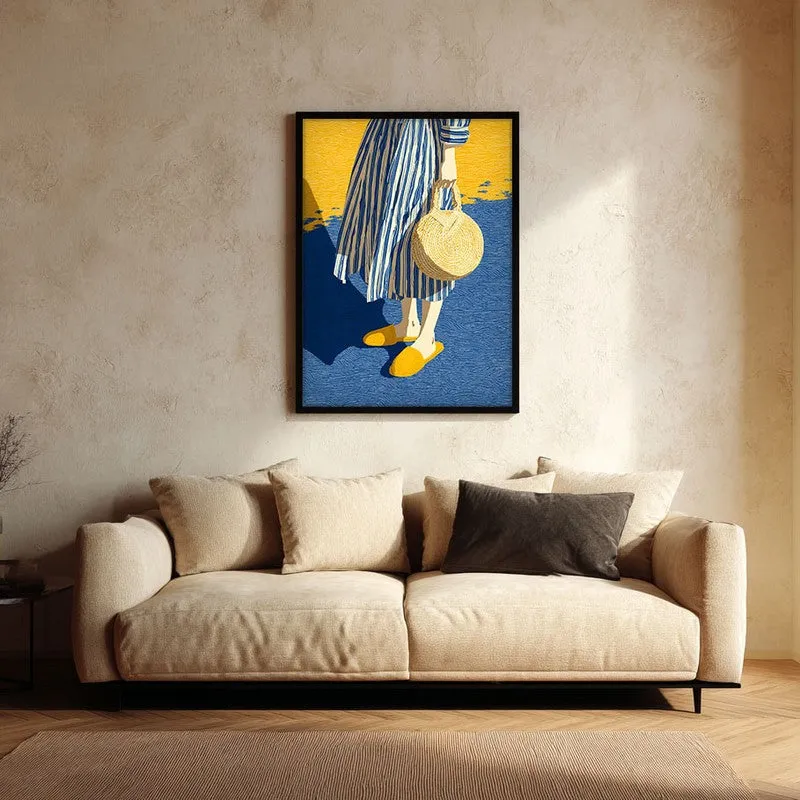 Quiet Couture Canvas Wall Painting - Black Frame media 1