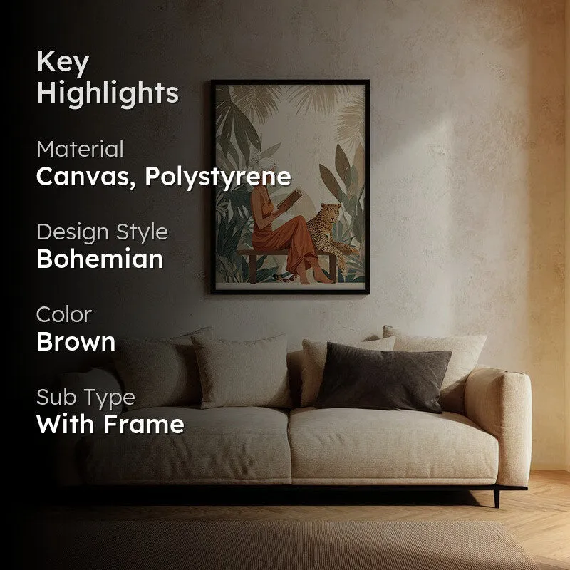 Elowen Canvas Wall Painting With Black Frame media 2