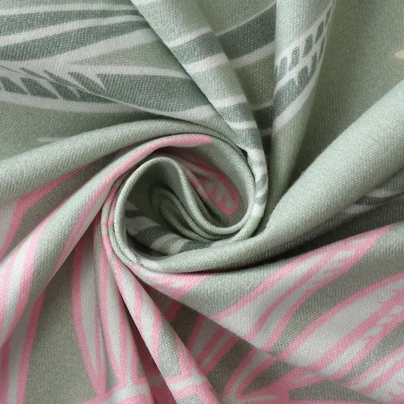 Iberis Floral Microfiber Bedsheet (Fern Green) - 130 GSM media 4