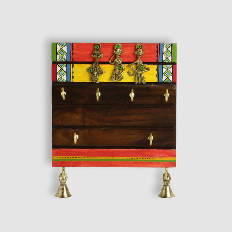 Key Tribe Handpainted Sheesham Wood Key Hook