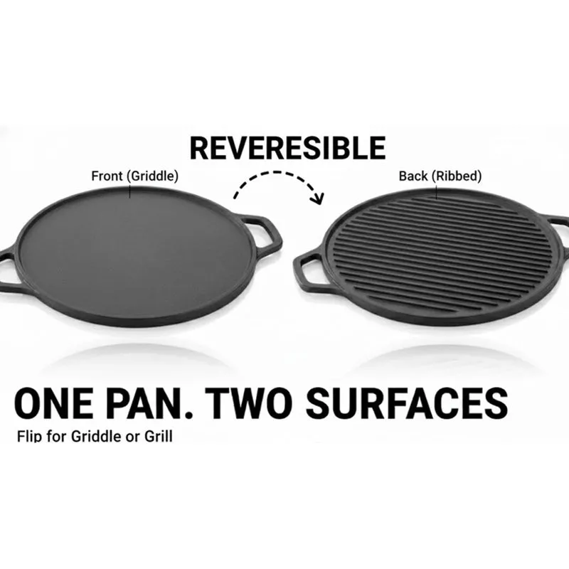 Firecraft Reversible Cast Iron Grill Pan media 3