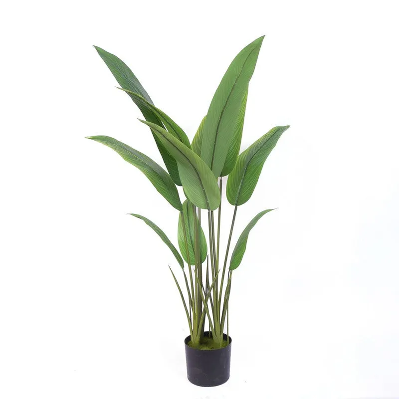 Bold Bird of Paradise Artificial Plant With Black Plastic Pot media 4