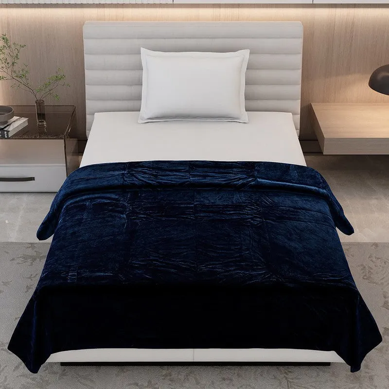 Monte Carlo Luxora Solid Polyester Blanket (Teal) - 300 GSM media 3