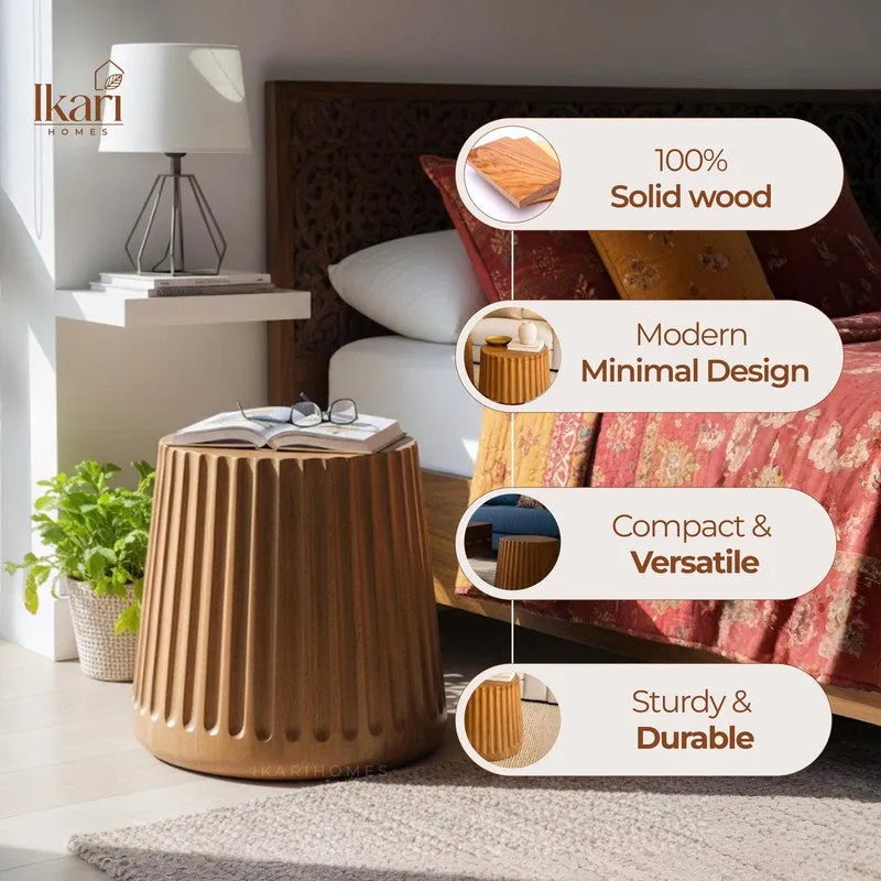 Fluted Natural Mango Wood Coffee Table media 4
