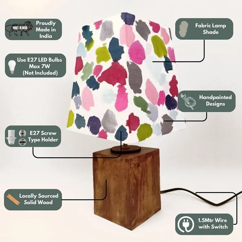 Sponge Bunch Empire Handpainted Fabric Table Lamp - Multicolor media 3