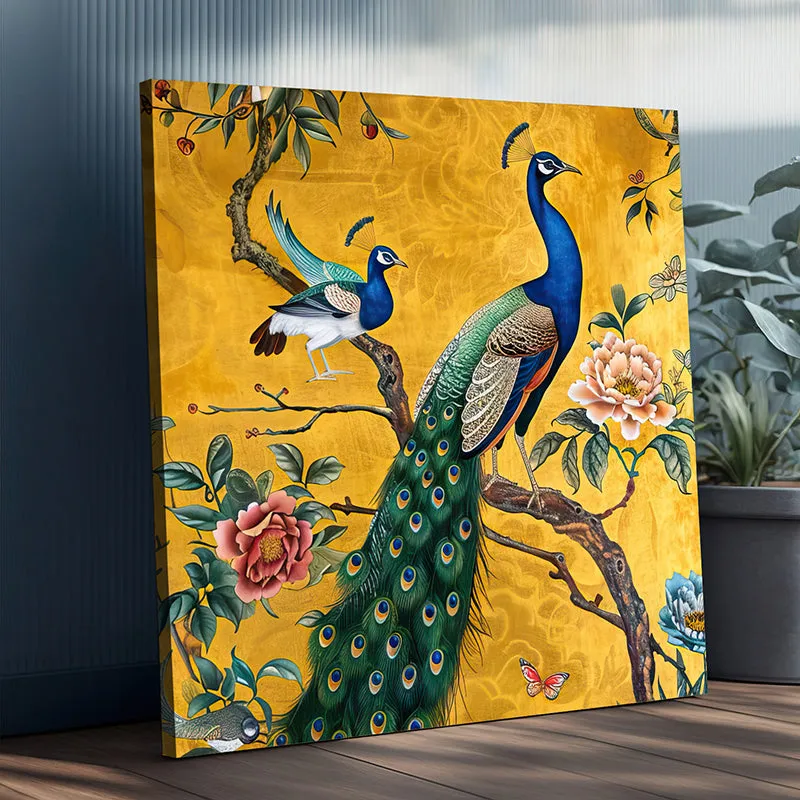 Peacock Of Grace Canvas Wall Art media 5