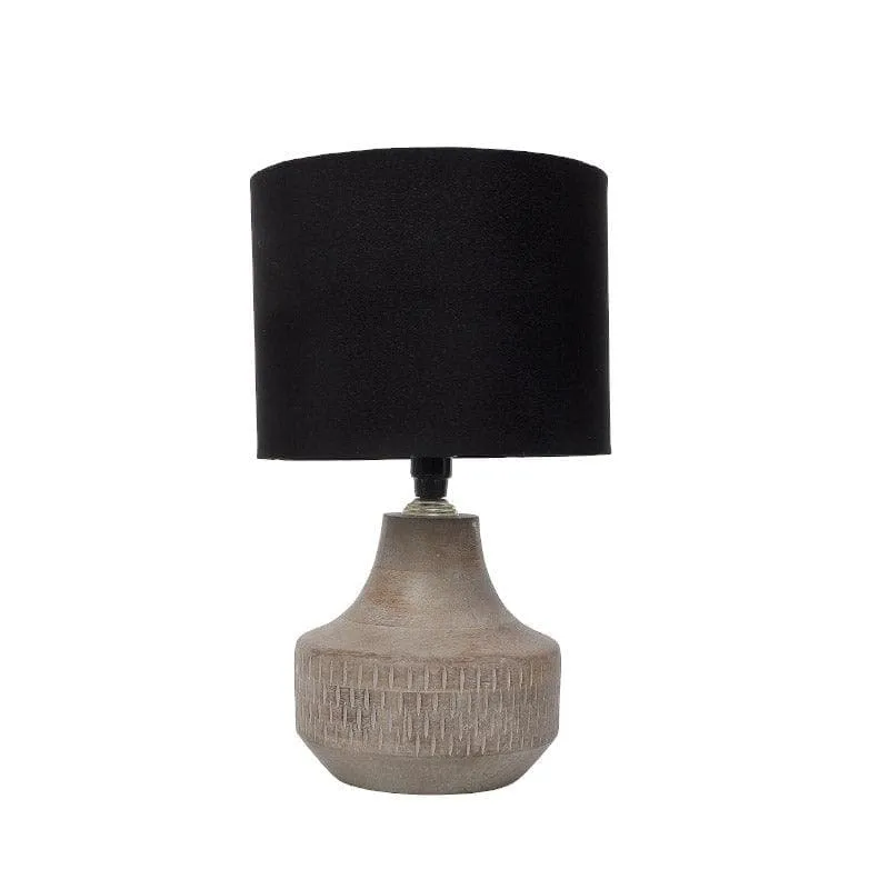 Bisara Martha Fabric Table Lamp - Black,White media 4