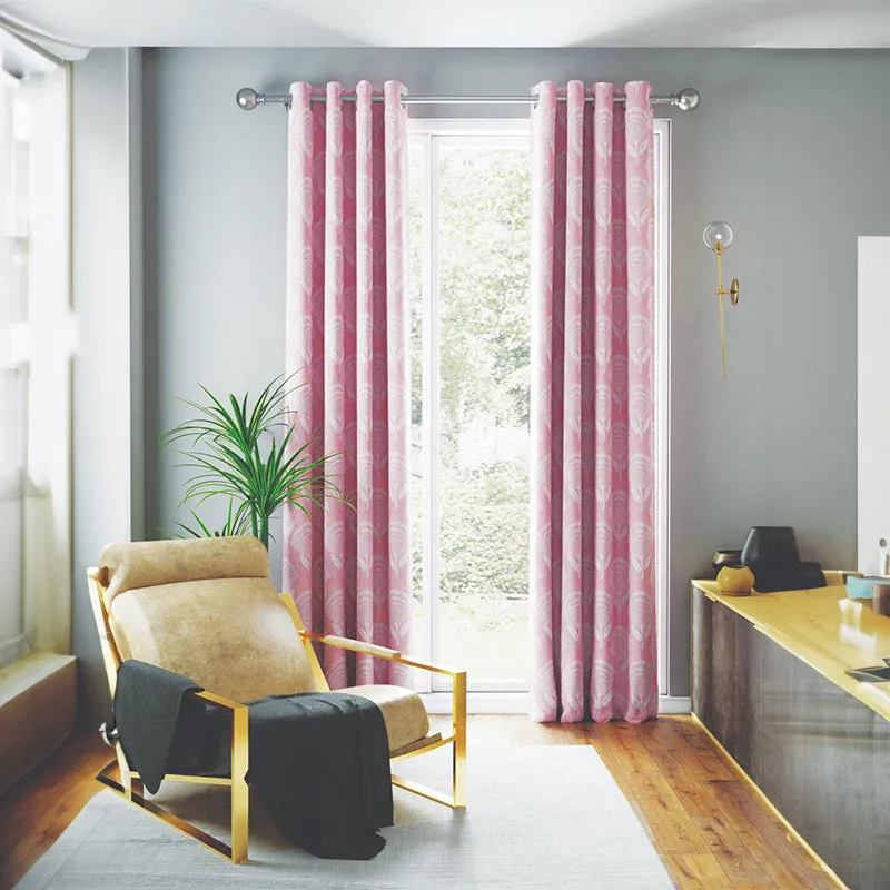 Funa Jaquard Floral Curtain - Set Of Two media 1