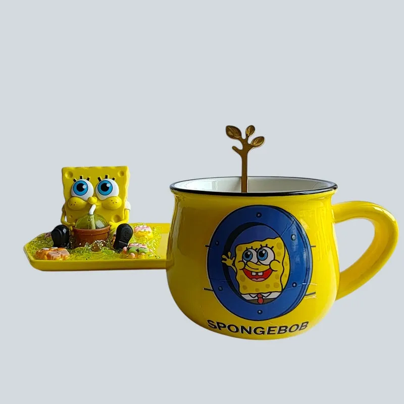 Splash SpongeBob Ceramic Coffee Mug With Tray (180 mL) - 5