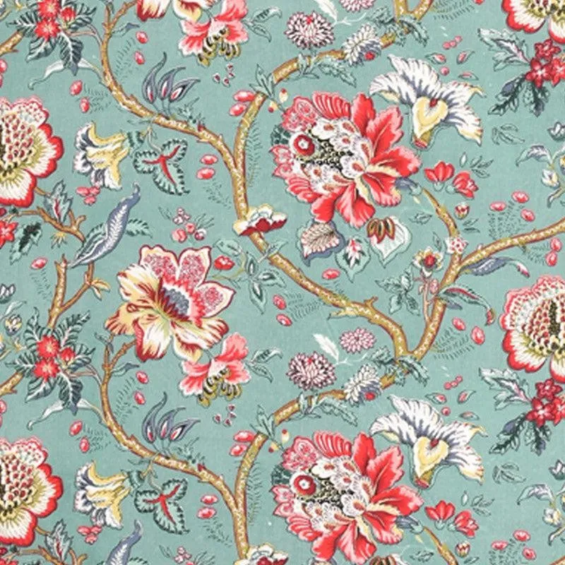 Mivaana Floral Curtain - Sea Green media 4