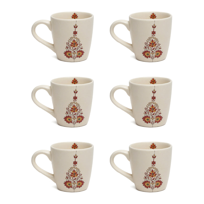 Gardenia Stoneware Tea Cup (220 mL Each) - Set Of Six media 3