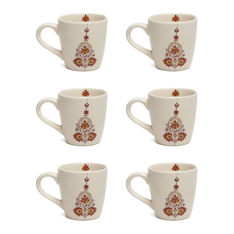 Gardenia Stoneware Tea Cup (220 mL Each) - Set Of Six media 3