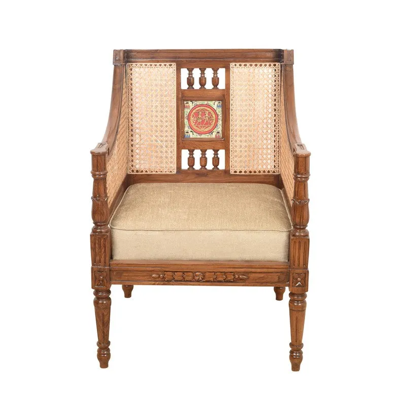 Orchid Teak Wood Accent Chair media 4