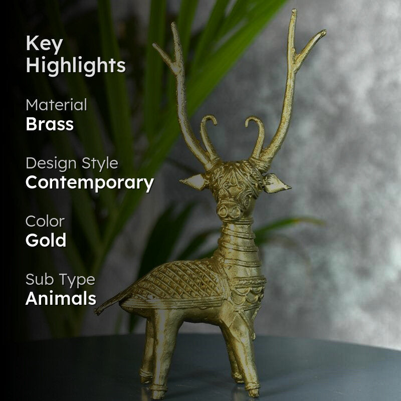 Ethnic Mystic Deer Showpiece media 2