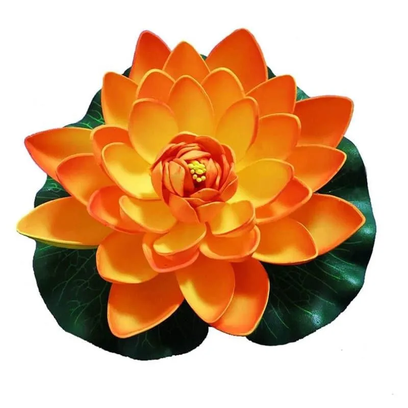 Faux Floating Lotus (Orange) - Set Of Six media 4