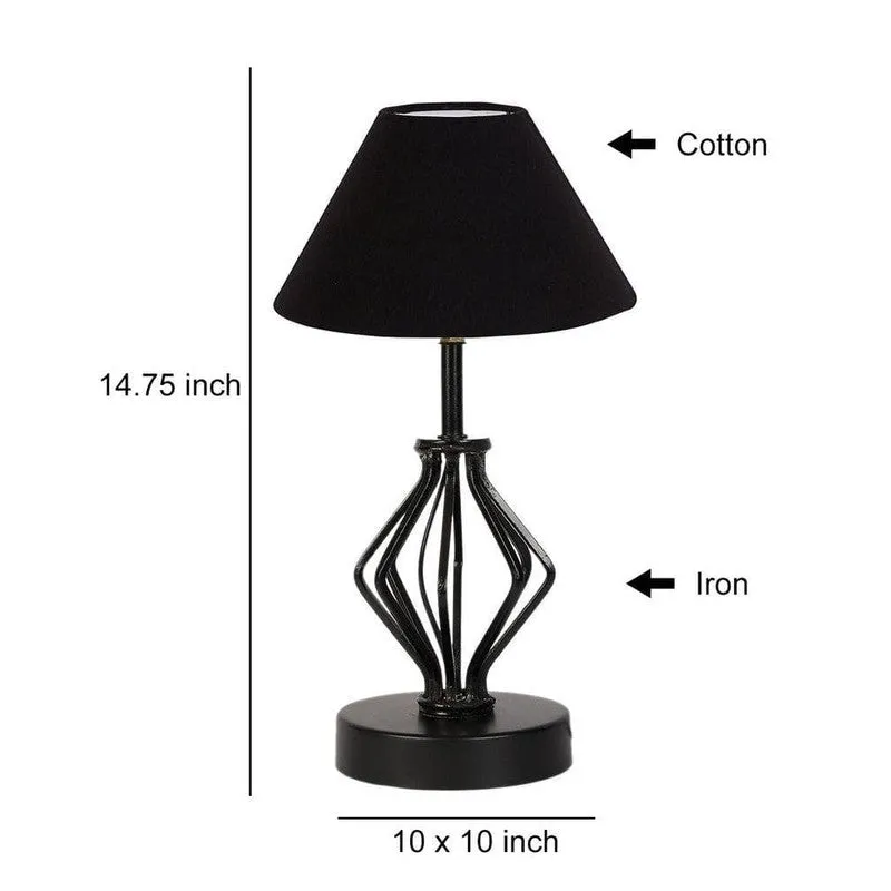 Firefly Metal Fabric Table Lamp - Black media 7