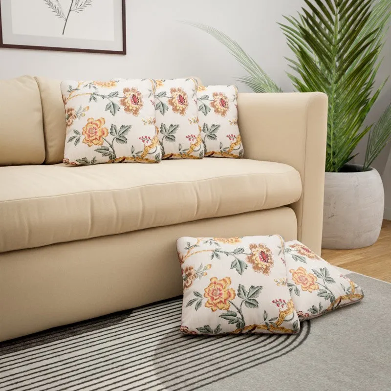 Bloom Crest Cotton Cushion Covers - Set Of Five media 4