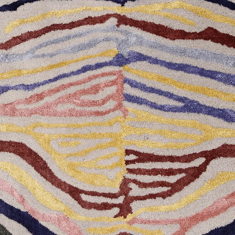 Safari Stripe Cotton Carpet - Off White media 4