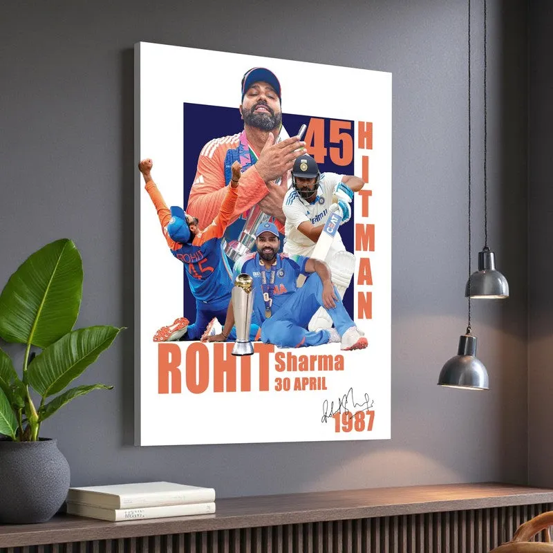 Rohit Sharma Canvas Wall Art media 5