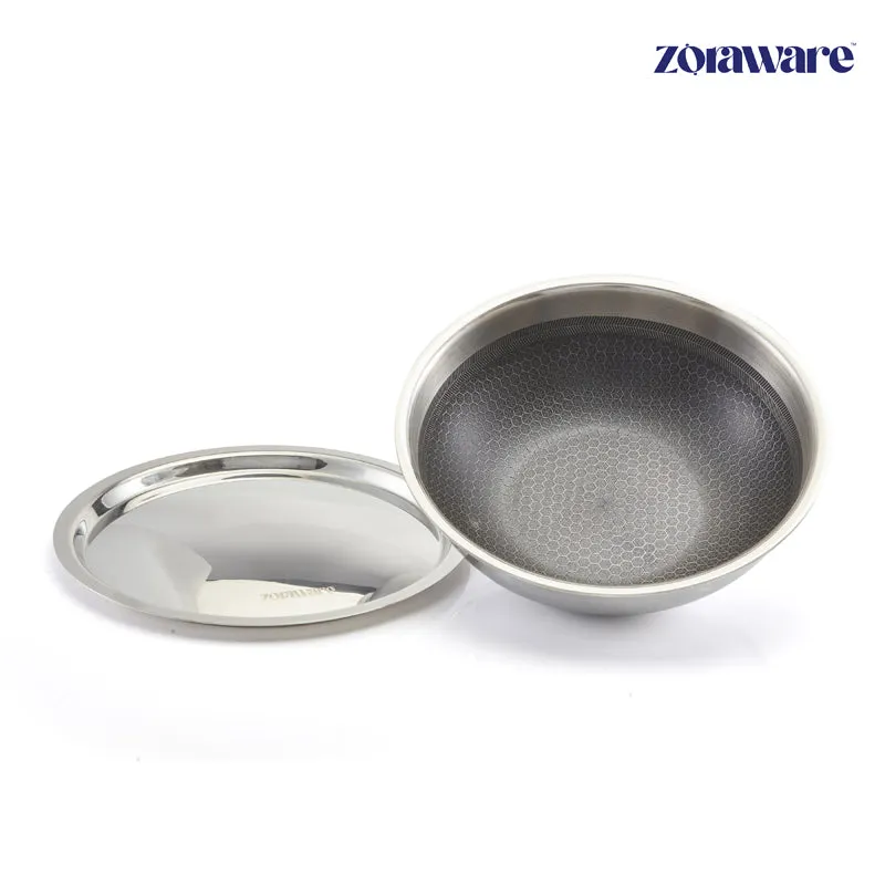Zoraware Kadhai With Lid (1600 mL/2200mL) - Set Of Two media 6
