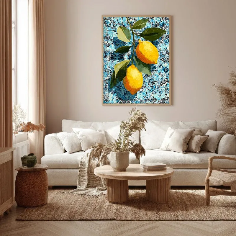 Citrus Splash Canvas Wall Painting - Brown Frame media 5