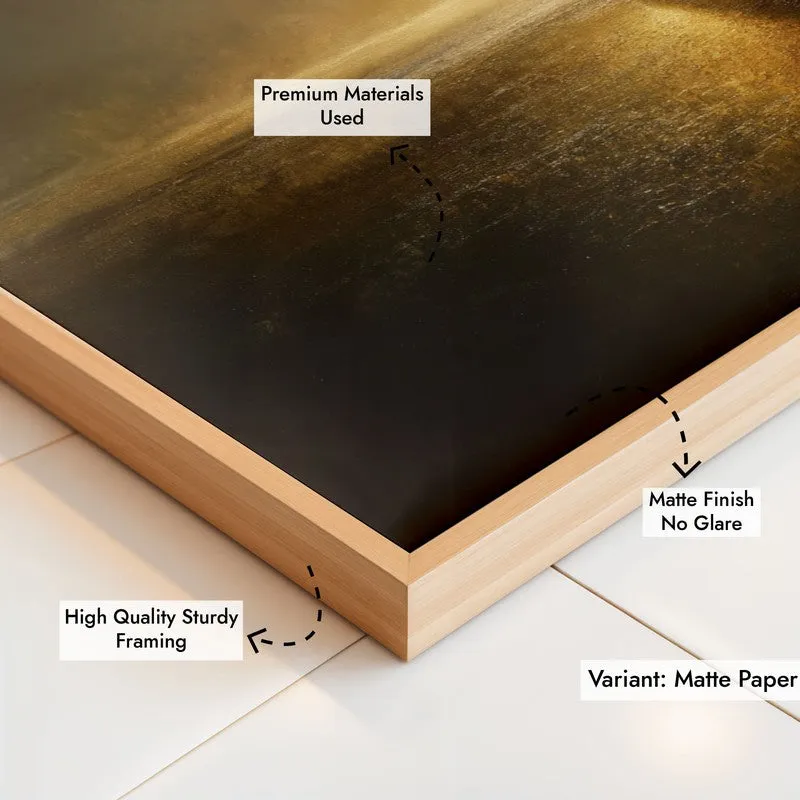 Glow Beyond the Dark Archival Paper Wall Painting With Brown Frame media 6