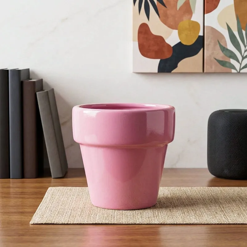Ugaoo The Dream Ceramic Pot (13 CM) - Magenta media 1