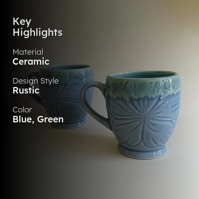 Linum Ceramic Coffee Mug (350 mL Each) - Set of Two media 2