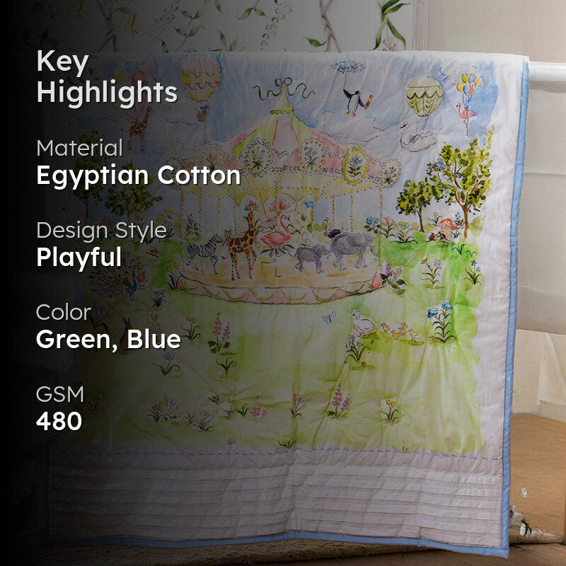 Twirl & Float Egyptian Cotton Comforter - 200 TC/480 GSM media 2