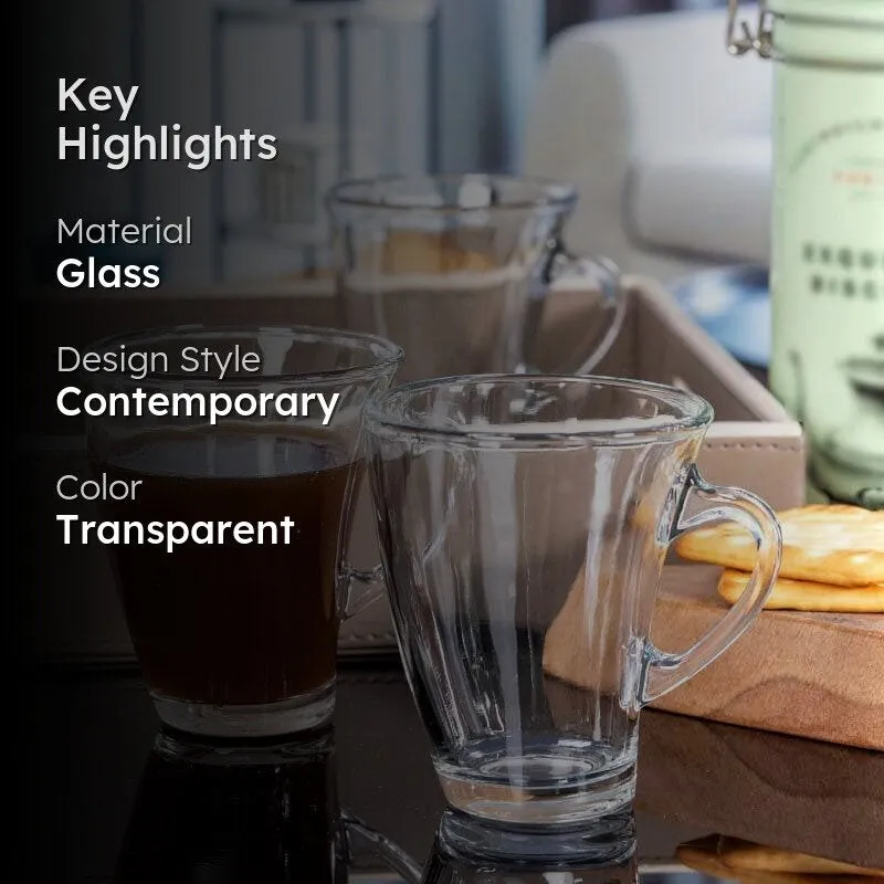 Zeniyo Glass Tea Cup (165 mL Each) - Set of Twelve media 2