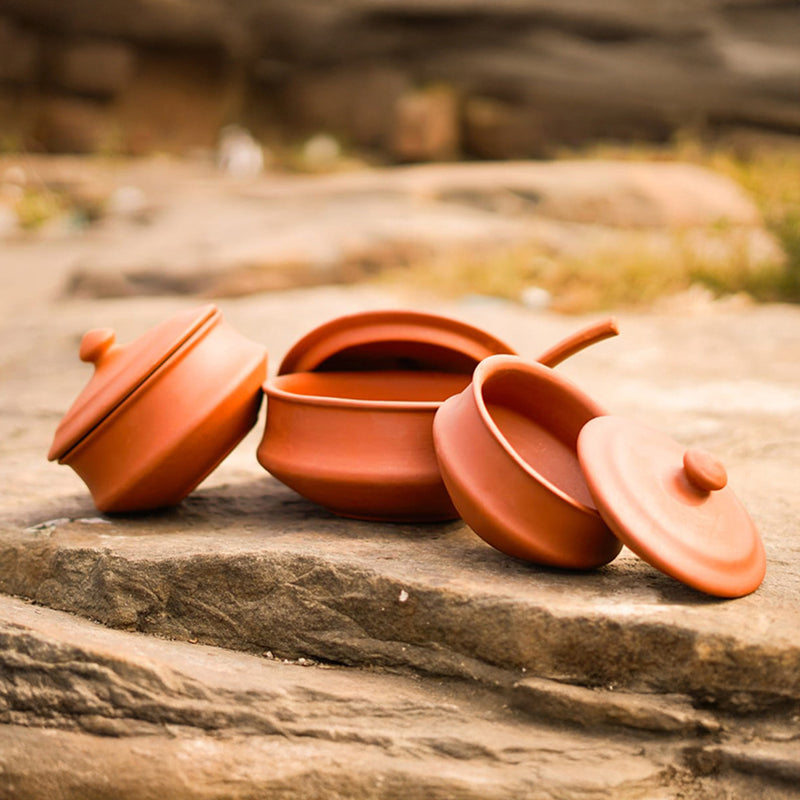 Dara Terracotta Serving Bowl (650 mL/1000 mL.1700 mL) - Set Of Three media 3