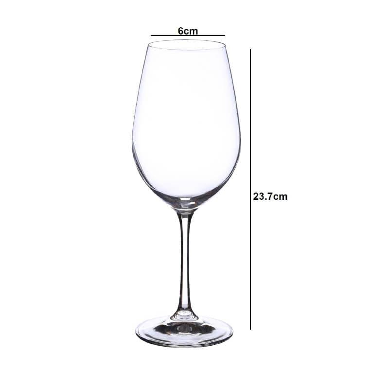 Nova Bohemia Crystal Red Wine Glasses (450 ML) - Set Of Six media 5