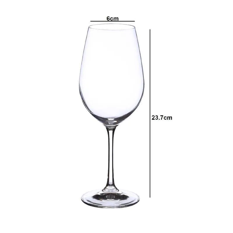 Nova Bohemia Crystal Red Wine Glasses (450 ML) - Set Of Six media 5