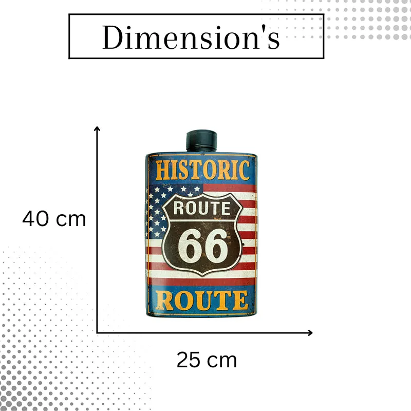 Route 66 Flask Metal Wall Accent media 5