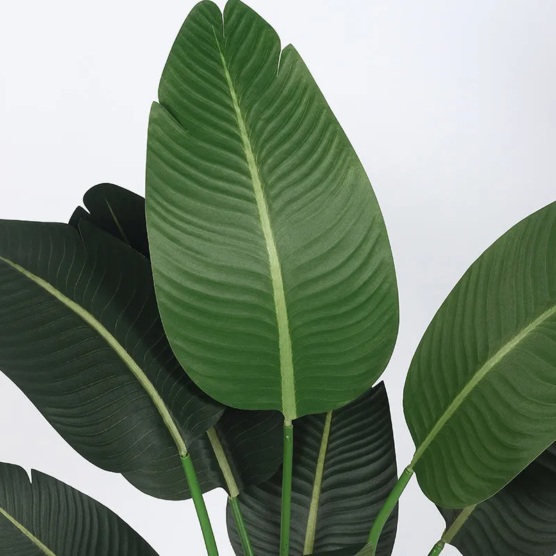 Verdelis Artificial Banana Plant With Black Plastic Pot - 4 Feet media 4
