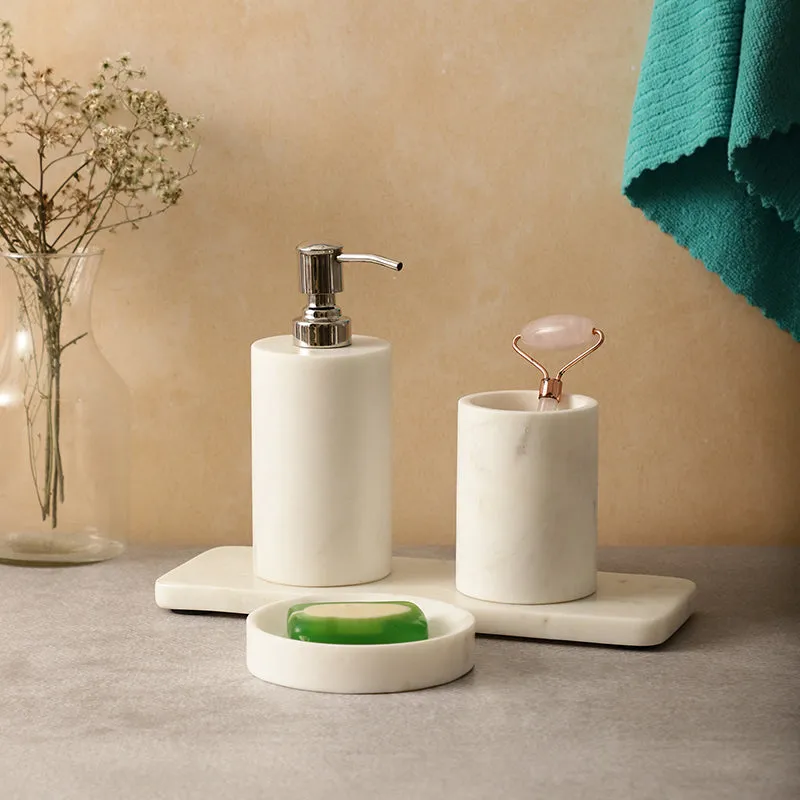 Esmee Marble Bathroom Set - Four Piece Set media 3